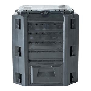 Pemberly Row 100 Gallon Resin Outdoor Composter in Black Rust