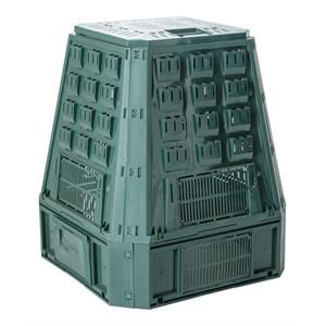 Pemberly Row 180 Gallon Resin Outdoor Composter in Forest Green