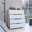 Pemberly Row Modern 4-Drawer Wood Bedroom Dresser in White/Light Oak