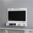 Pemberly Row Wall-Mounted Entertainment Center Engineered Wood in White