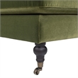 Pemberly Row Contemporary Chaise Lounge Chair in Olive Green Velvet