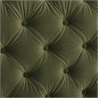 Pemberly Row Upholstered Shelter Headboard Bed King in Olive Green