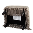 Pemberly Row Traditional Decorative Footstool in Teal Tan Polyester