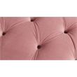 Pemberly Row Contemporary Tufted Roll Arm Chaise Lounge in Ash Rose