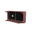 Pemberly Row Contemporary Tufted Roll Arm Chaise Lounge in Ash Rose