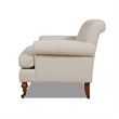 Pemberly Row Accent Arm Chair with Metal Casters in Sky Neutral