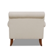 Pemberly Row Accent Arm Chair with Metal Casters in Sky Neutral