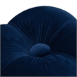 Pemberly Row Contemporary Hand-Tufted Clover Ottoman in Navy Blue