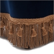 Pemberly Row Contemporary Hand-Tufted Clover Ottoman in Navy Blue