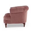 Pemberly Row Contemporary Tufted Accent Chair in Ash Rose Velvet Pink