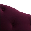 Pemberly Row Tufted Roll Arm Right-Facing Chaise Lounge in Burgundy