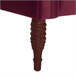 Pemberly Row Tufted Roll Arm Right-Facing Chaise Lounge in Burgundy