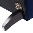 Pemberly Row Accent Arm Chair with Metal Casters in Navy Blue