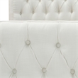 Pemberly Row King Tufted Wingback Panel Bed in Antique White