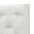 Pemberly Row King Tufted Wingback Panel Bed in Antique White