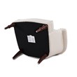 Pemberly Row Tufted Accent Chair with Rolled Arms in Sky Neutral