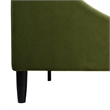 Pemberly Row King Vertical Tufted Platform Bed Set in Olive Green Velvet