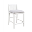Pemberly Row 3-Piece White Counter Height Dining Table with Shelves and 2 Chairs