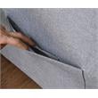 Pemberly Row Linen Convertible Sleeper Chair with Side Pocket in Light Gray
