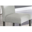 Pemberly Row Set of 2 Light Gray Fabric Counter Height Chairs with Footrest