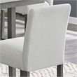 Pemberly Row Set of 2 Light Gray Fabric Counter Height Chairs with Footrest
