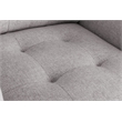 Pemberly Row Beige Linen Fabric Metal-Leg Armchair with Side Pockets & Pillow
