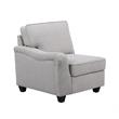 Pemberly Row Light Gray Linen 7-Piece Modular L-Shape Sectional with Ottoman