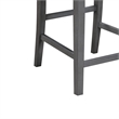 Pemberly Row Set of 2 Gray Finish Upholstered Seat Counter Height Chairs