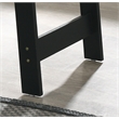 Pemberly Row Black Wood End Table with Faux Marble Top Finish