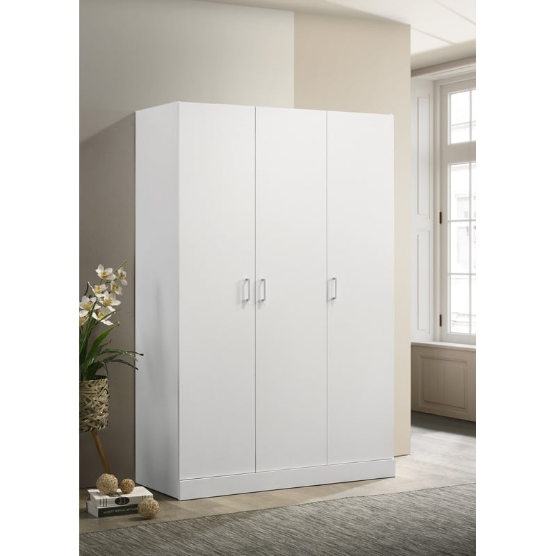 Pemberly Row White Engineered Wood 3-Door 46