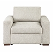 Pemberly Row Microfiber Armchair with Pocket Coil Support in Sage Sand