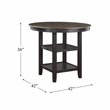 Pemberly Row Wood Counter Height Dining Table with Display Shelf in Brown/Black