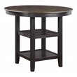 Pemberly Row Wood Counter Height Dining Table with Display Shelf in Brown/Black