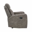 Pemberly Row Brown Microfiber 3-Piece Double Reclining Sofa Loveseat & Chair