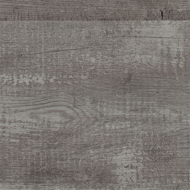 Pemberly Row Rustic Twin Panel Bed With Textured Wood-Look Finish in Gray