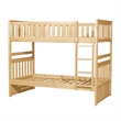 Pemberly Row Wood Twin Over Twin Bunk Bed 200 lb Per Bed in Natural Pine