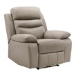 Pemberly Row Top Grain Leather Power Reclining Chair in Latte
