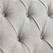 Pemberly Row Button-Tufted Textured Accent Chair with Nailhead Trim in Beige