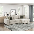 Pemberly Row 2-Pc Sectional Sleeper with Reversible Chaise in Sage Sand