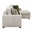 Pemberly Row 2-Pc Sectional Sleeper with Reversible Chaise in Sage Sand