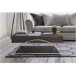 Pemberly Row Metal and Wood Lift Top Coffee Table with Storage in Espresso