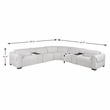 Pemberly Row Chenille 7-Piece Modular Power Reclining Sectional in Cloud