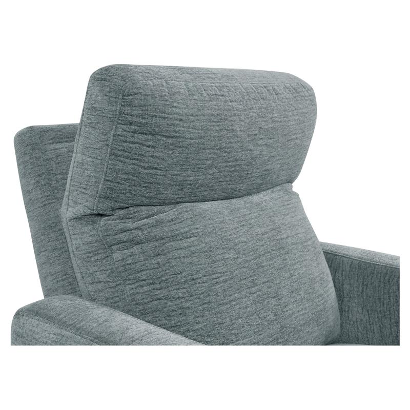 Pemberly Row Chenille Power Reclining Chair with USB Charging in Gray