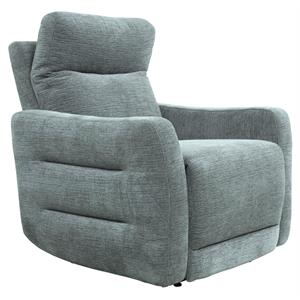 Pemberly Row Chenille Power Reclining Chair with USB Charging in Gray