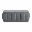 Pemberly Row Lift Top Storage Bench with 300 lb Capacity in Gray