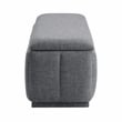 Pemberly Row Lift Top Storage Bench with 300 lb Capacity in Gray