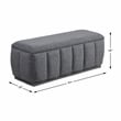 Pemberly Row Lift Top Storage Bench with 300 lb Capacity in Gray
