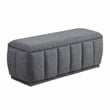Pemberly Row Lift Top Storage Bench with 300 lb Capacity in Gray