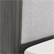 Pemberly Row Queen Platform Bed with LED Headboard and USB Ports in Gray
