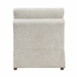 Pemberly Row Microfiber Armless Chair with Pocket Coil Support in Sage Sand